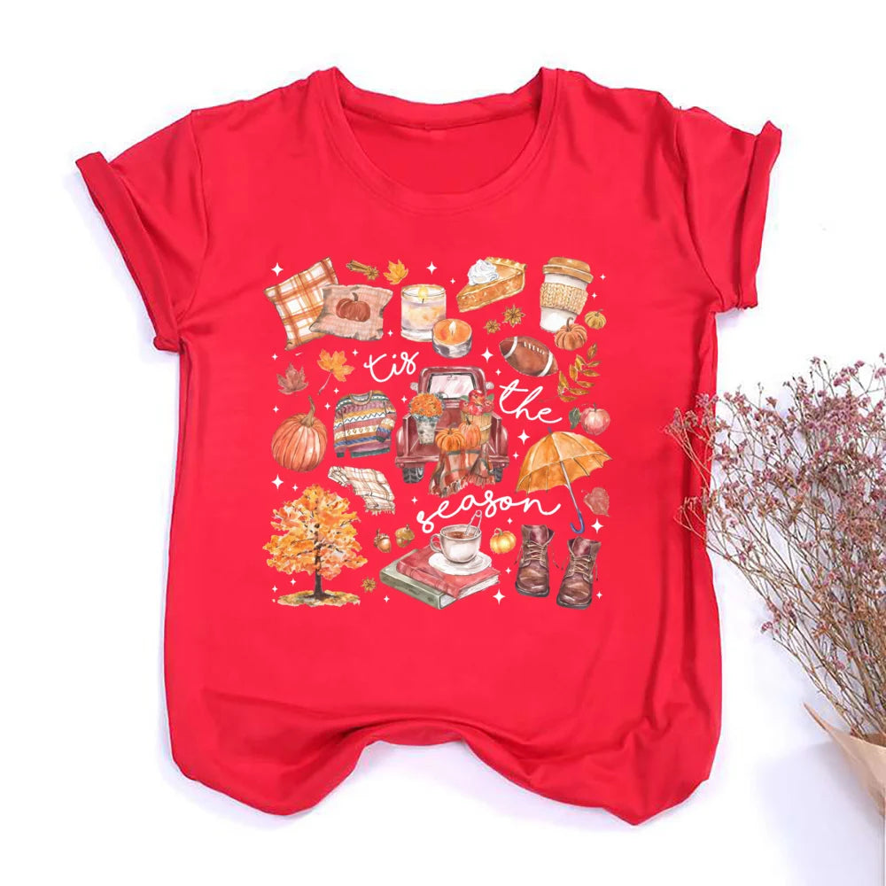 Pumpkin Season Women’s Casual Fall Tee