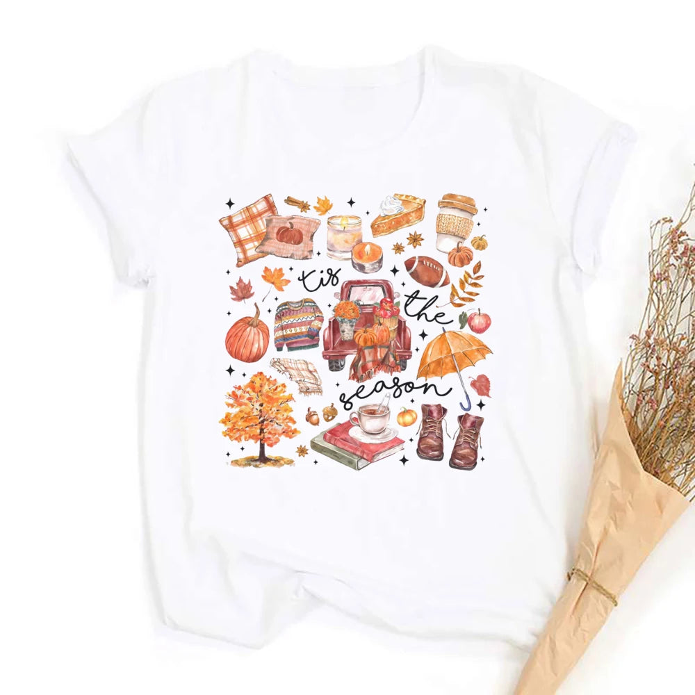Pumpkin Season Women’s Casual Fall Tee