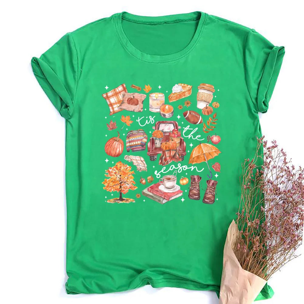 Pumpkin Season Women’s Casual Fall Tee