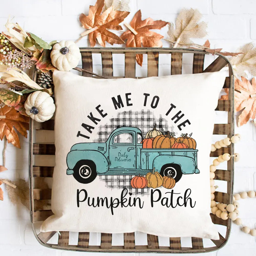 Fall Couch Cover Autumn Cushion Pumpkin Spice and Everything Nice Fall Home Decor Boho Autumn Pillowcover Fall Flowers Cushion