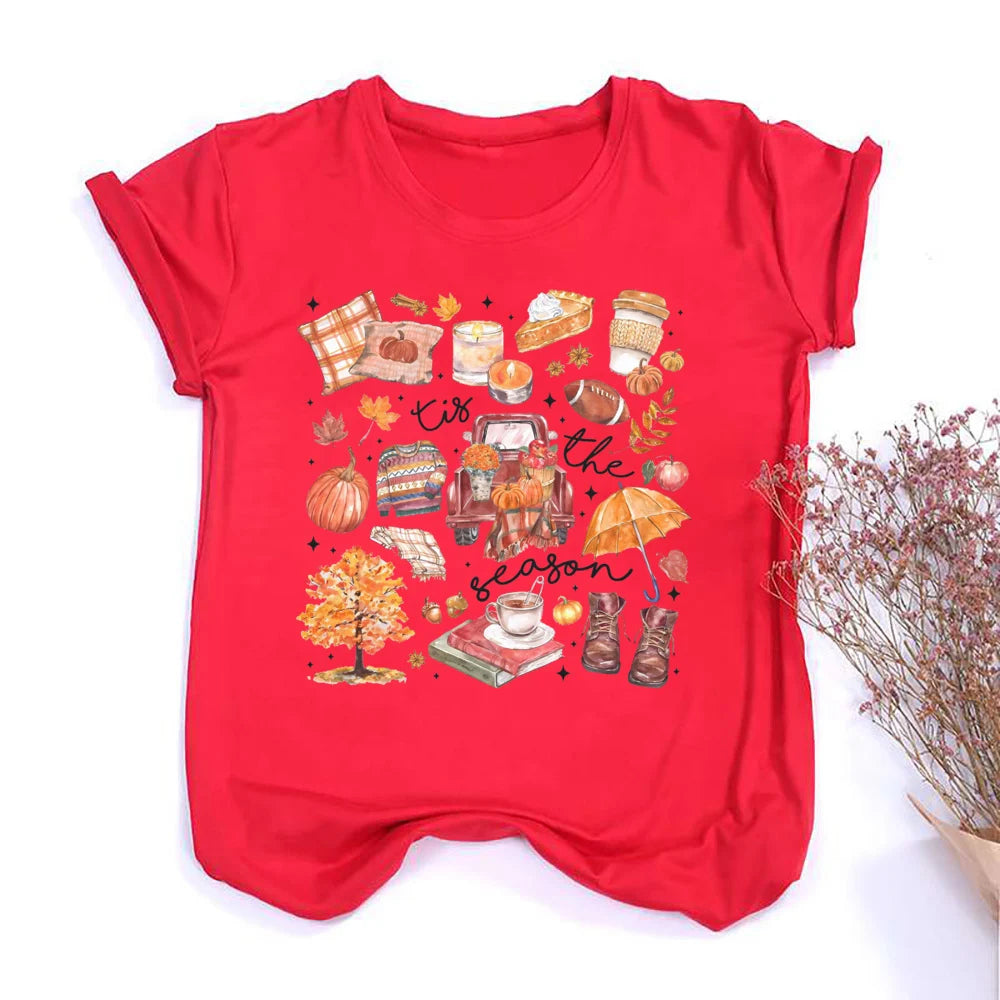 Pumpkin Season Women’s Casual Fall Tee