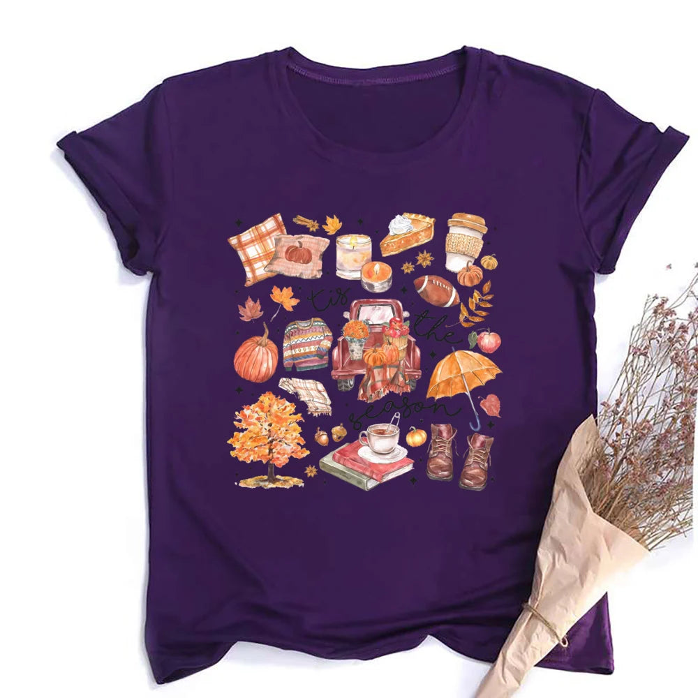 Pumpkin Season Women’s Casual Fall Tee