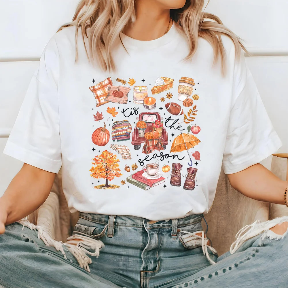 Pumpkin Season Women’s Casual Fall Tee