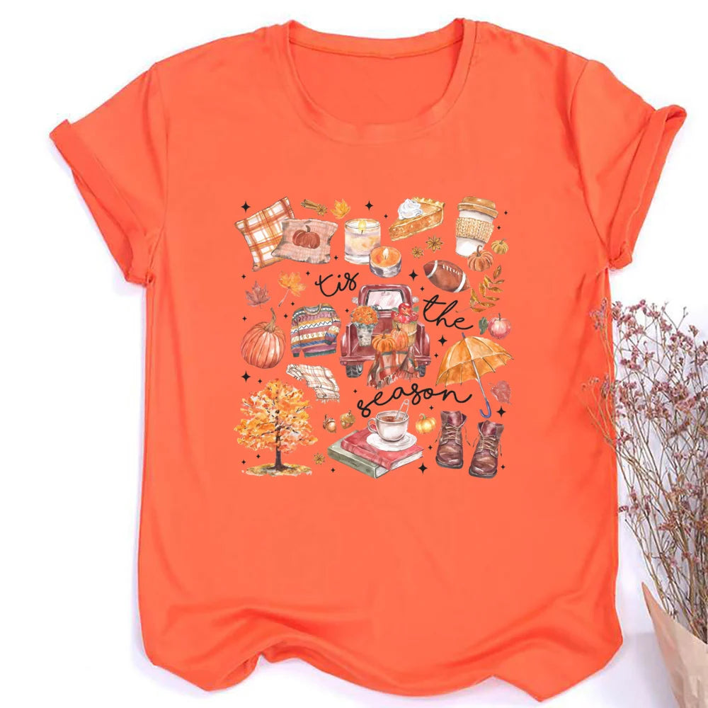 Pumpkin Season Women’s Casual Fall Tee