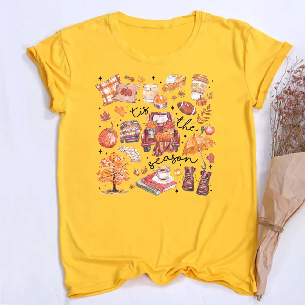 Pumpkin Season Women’s Casual Fall Tee