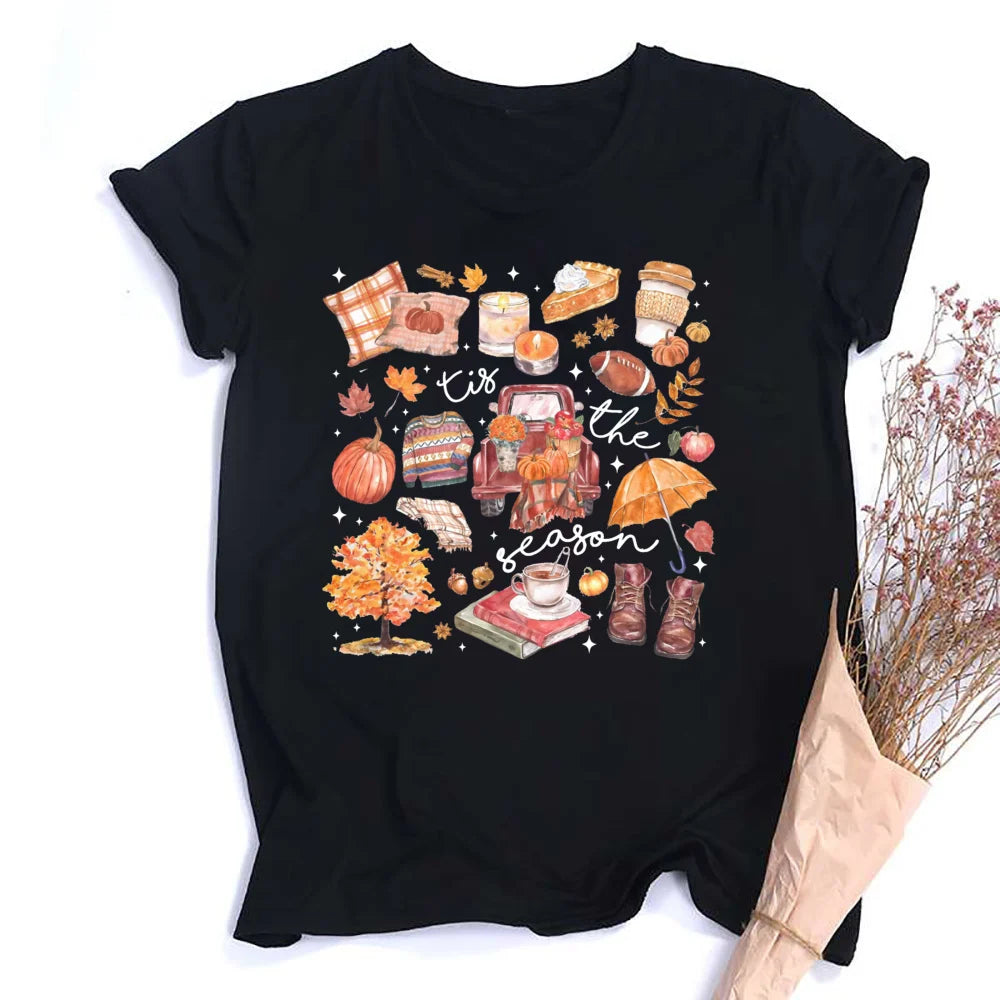 Pumpkin Season Women’s Casual Fall Tee
