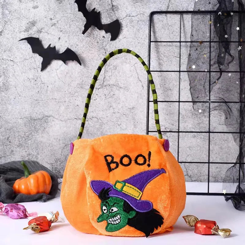 Pumpkin Romper Cute Cosplay Halloween Party Costume Stage Performance Holiday Dress Up Candy Bag