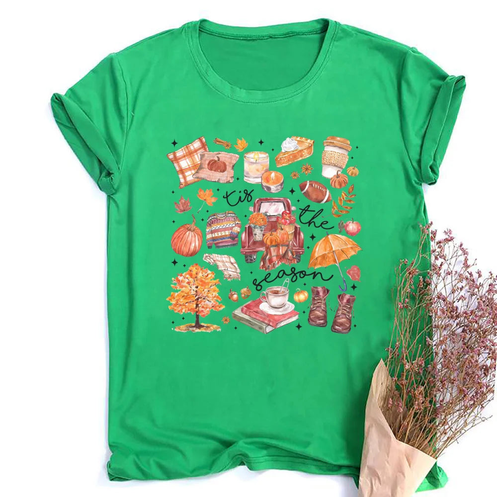 Pumpkin Season Women’s Casual Fall Tee