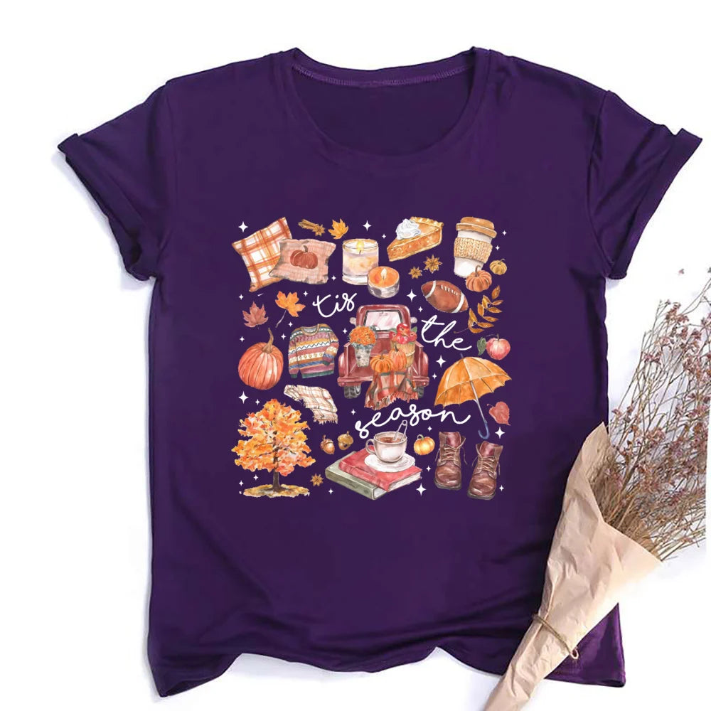 Pumpkin Season Women’s Casual Fall Tee