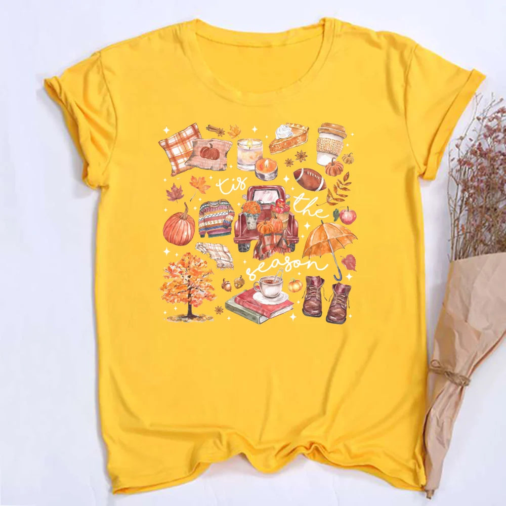 Pumpkin Season Women’s Casual Fall Tee